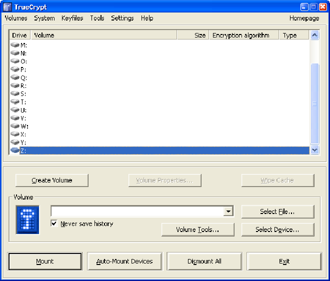 TrueCrypt Mount Option